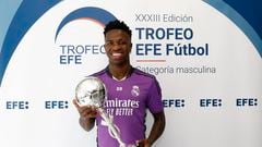 Real Madrid’s star player has picked up the XXXIII EFE Trophy for the best Ibero-American player, and revealed his favourite goal of the season.