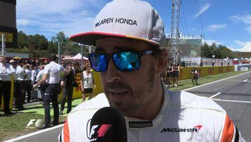 Fernando Alonso en Espa&ntilde;a hablando tras la clasificaci&oacute;n.
