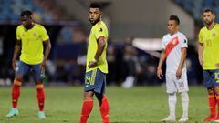 Miguel &Aacute;ngel Borja marc&oacute; el &uacute;nico gol de Colombia en la derrota 2-1 ante Per&uacute;.