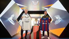 13/01/24 Posado Carlo Ancelotti y Xavi HERNANDEZ con trofeo 
Supercopa
REAL MADRID - BARCELONA 