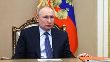 Russian President Vladimir Putin chairs a meeting with members of the Security Council via a video link in Moscow, Russia, March 31, 2023. Sputnik/Alexei Babushkin/Kremlin via REUTERS ATTENTION EDITORS - THIS IMAGE WAS PROVIDED BY A THIRD PARTY.