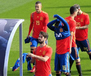 Isco, with the Spain squad in Las Rozas today.