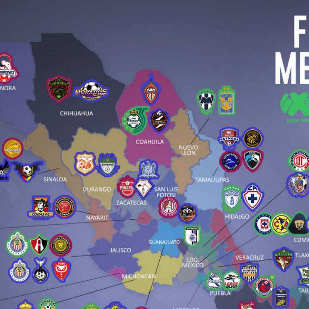 Qué equipos de fútbol de la Liga Mx tiene cada estado del país? - Líder  Empresarial