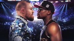 Cartel promocional del hipotético combate de boxeo entre Conor McGregor y Floyd Mayweather.