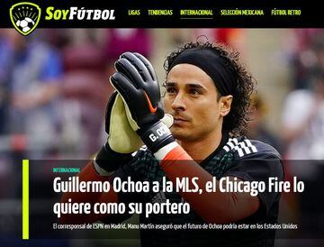 De acuerdo con información de la cadena ESPN, dos equipos de la MLS habían mostrado interés en los servicios de Guillermo Ochoa: Chicago Fire y Nashville. En el caso de los "hombres de rojo", querían sumar a Memo cuanto antes.