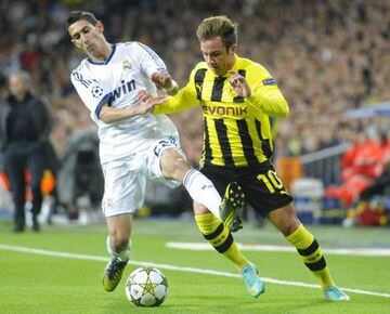 Götze con el Borussia Dortmund ante el Real Madrid.