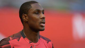 FILE PHOTO: Soccer Football - Premier League - Manchester United v Sheffield United - Old Trafford, Manchester, Britain - June 24, 2020 Manchester United&#039;s Odion Ighalo during the warm up before the match, as play resumes behind closed doors followin