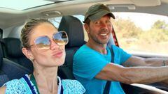 El Cholo Simeone y Carla Pereyra montados en un coche durante sus vacaciones de verano 2019.