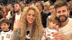 Shakira y Piqu&eacute; disfrutan de la NBA en el Madison Square Garden. Foto: NBA