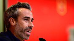 Spain's women national football team coach Jorge Vilda holds a press conference at the Las Rozas football sports city near Madrid on September 30, 2022. (Photo by JAVIER SORIANO / AFP) (Photo by JAVIER SORIANO/AFP via Getty Images)