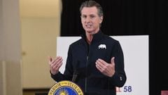 (FILES) In this file photo taken on April 01, 2021 California Governor Gavin Newsom (D-CA) speaks to the media in Los Angeles, California. - A Republican-backed petition to recall California&#039;s governor has achieved its goal of forcing a special elect