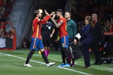 Sergio Ramos goes off, Unai Núñez comes on against Faroe Islands in Gijón