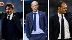 Conte, Zidane y Allegri, nominados al The Best al mejor entrenador.