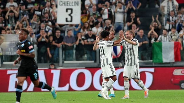 Cuadrado asiste en empate de Juventus ante Lazio