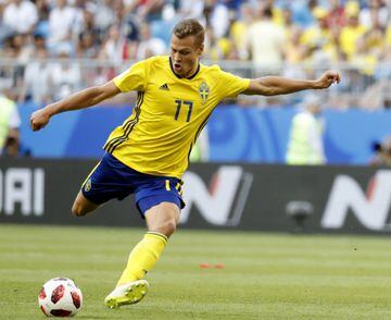 Una de las revelaciones del equipo de Janne Andersson. A sus 26 años de edad disputó todos los partidos de Suecia en la Copa del Mundo.