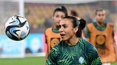 Soccer Football - FIFA Women’s World Cup Australia and New Zealand 2023 - Group F - France v Brazil - Brisbane Football Stadium, Brisbane, Australia - July 29, 2023 Brazil's Marta during the warm up before the match REUTERS/Dan Peled