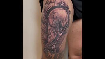 Di María lleva la Copa en la piel: Su tatuaje tras el Mundial