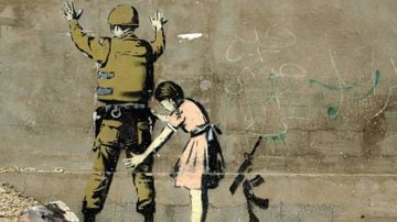Una de las muchas obras de Banksy