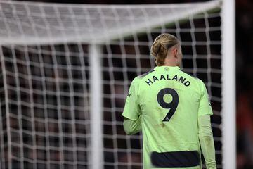Manchester City's Norwegian striker Erling Haaland 