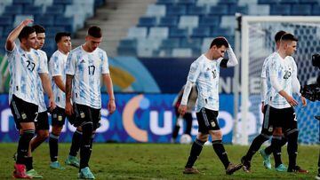 Formación de Argentina y Ecuador en cuartos de final de Copa América