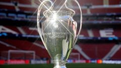 MADRID, SPAIN - MAY 31: (EDITORS NOTE: A special effects camera filter was used for this image.) The Champions League Trophy is seen in the stadium on the eve of the UEFA Champions League Final between Tottenham Hotspur and Liverpool at Estadio Wanda Metropolitano on May 31, 2019 in Madrid, Spain. (Photo by Alexander Hassenstein - UEFA/UEFA via Getty Images)