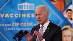 FILE PHOTO: U.S. President Joe Biden delivers remarks on the authorization of the coronavirus disease (COVID-19) vaccine for kids ages 5 to 11, during a speech in the Eisenhower Executive Office Building&rsquo;s South Court Auditorium at the White House i