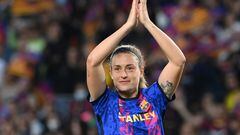 Alexia Putellas celebra una victoria con el Barça.