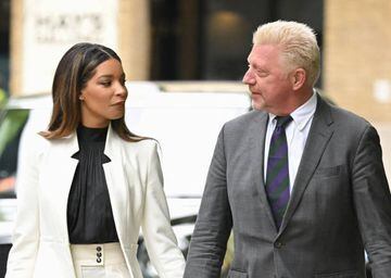 Boris Becker appears at Southwark Crown Court with partner Lilian de Carvalho Monteiro.