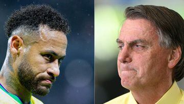 Neymar y Jair Bolsonaro.