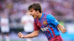 STUTTGART, GERMANY - JULY 31: Riqui Puig of Barcelona celebrates after scoring his team's third goal during a pre-season friendly match between VfB Stuttgart and FC Barcelona at Mercedes-Benz Arena on July 31, 2021 in Stuttgart, Germany. (Photo by Pedro Salado/Quality Sport Images/Getty Images)
ALEGRIA
PUBLICADA 27/08/21 NA MA18 4COL