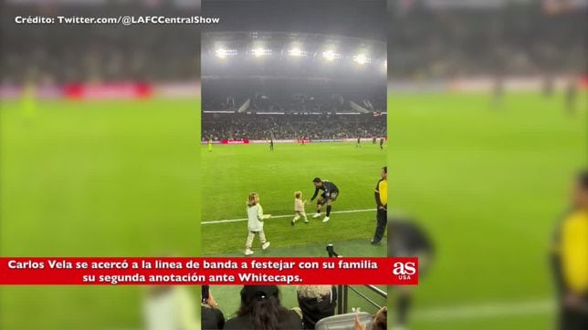 Video: Carlos Vela festejando con su familia después de su segundo gol de LAFC en CCL