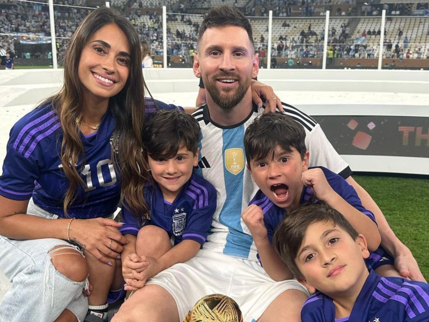 Lionel Messi, esposa e hijos