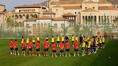 El RCD Mallorca se entrena en Benidorm.