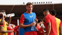  Milovanovic,jugador de la UD Almería durante el entrenamiento de hoy
