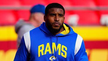 KANSAS CITY, MISSOURI - NOVEMBER 27: Bobby Wagner #45 of the Los Angeles Rams warms up before a game against the Kansas City Chiefs at Arrowhead Stadium on November 27, 2022 in Kansas City, Missouri.   Jason Hanna/Getty Images/AFP (Photo by Jason Hanna / GETTY IMAGES NORTH AMERICA / Getty Images via AFP)