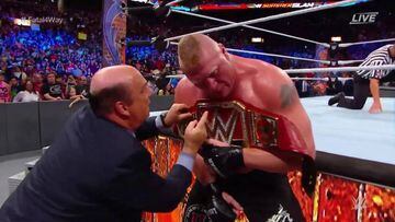 Brock Lesnar retiene su cintur&oacute;n en Summerslam.