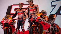 Marc M&aacute;rquez y &Aacute;lex M&aacute;rquez (Honda RC213V). MotoGP 2020. 