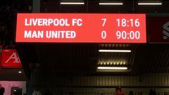 Liverpool de Jürgen Klopp le pegaron escandalosamente al Manchester United de Erik ten Hag y concretaron una goleada histórica con Mohamed Salah inspirado.