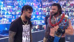 Jey Uso y Roman Reigns en WrestleMania Backlash.