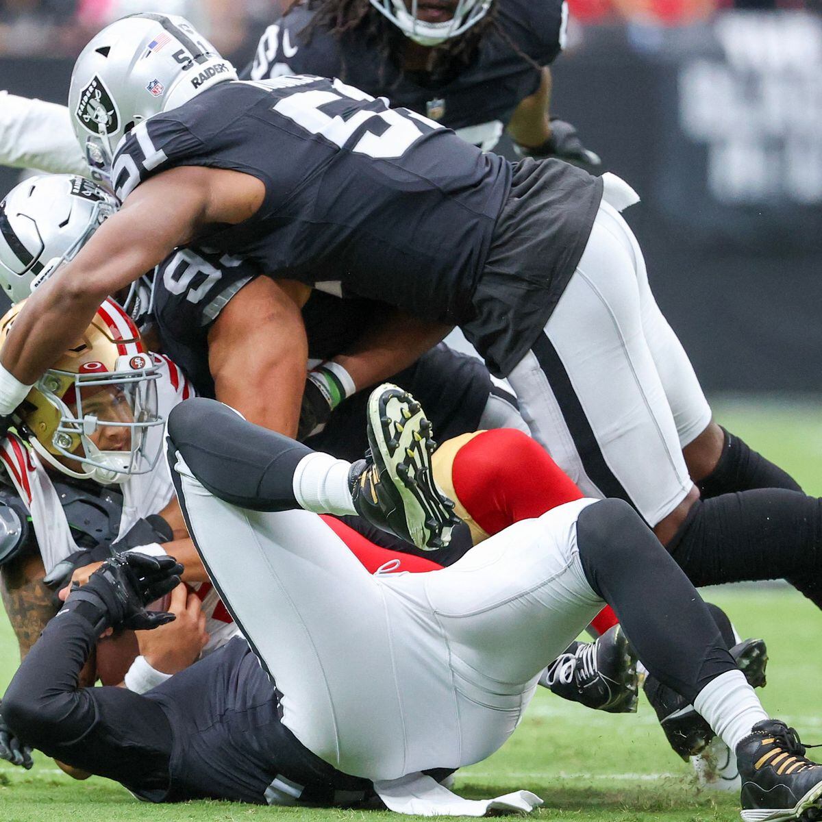 San Francisco 49ers 7 vs 34 Las Vegas Raiders summary, stats and