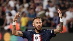 Neymar durante la Supercopa de Francia contra el Nantes.