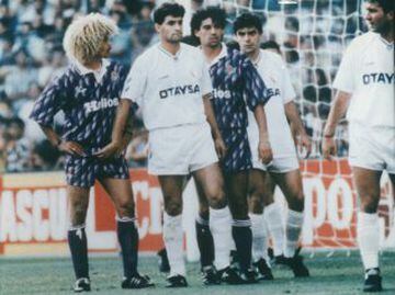 Tocamiento de Michel a Valderrama en el Real Madrid-Valladolid de la temporada 91/92.