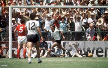 West Germany 3 (Beckenbauer 68, Seller 82, Mueller 108) England 2 (Mullery 31, Peters 49) -- after extra-time  Banks's replacement Peter Bonetti allowed a Franz Beckenbauer shot to slip under his body, then Uwe Seeler levelled before Germany's goal machin