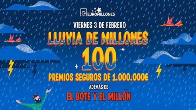Euromillones: comprobar los resultados del sorteo de ‘Lluvia de millones’, hoy 3 de febrero
