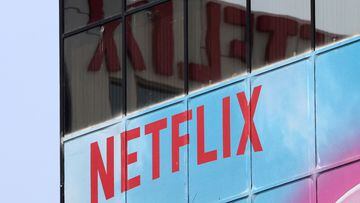 The Netflix logo is seen in their office in Hollywood, Los Angeles, California.