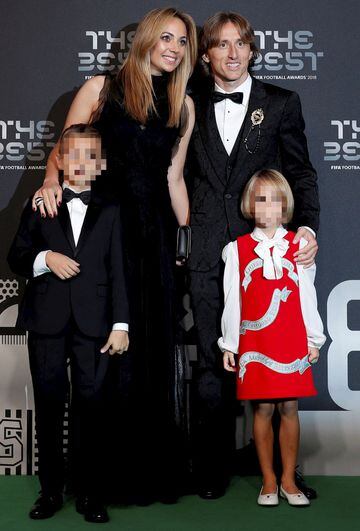 Luka Modric y su familia.