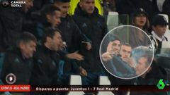 Bale, impasible en la celebraci&oacute;n del primer gol del Real Madrid en la ida de cuartos de la Champions contra la Juventus.