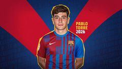 Pablo Torres ya es nuevo jugador del Barça tras firmar su contrato que le leigará hasta 2026.