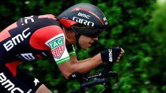 Australia&#039;s Richie Porte rides during a 23,5 km individual time-trial, the fourth stage of the 69th edition of the Criterium du Dauphine cycling race on June 7, 2017 between La Tour-du-Pin and Bourgoin-Jallieu. / AFP PHOTO / PHILIPPE LOPEZ