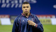 Kylian Mbappe of PSG during the French championship Ligue 1 football match between Olympique Lyonnais (Lyon) and Paris Saint-Germain on January 9, 2022 at Groupama stadium in Decines-Charpieu near Lyon, France - Photo Jean Catuffe / DPPI
 AFP7 
 09/01/2022 ONLY FOR USE IN SPAIN